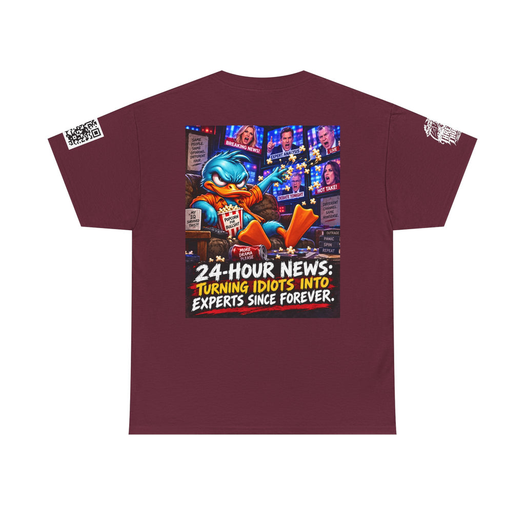 24-Hour News — Turning Idiots Into Experts Back Graphic Tee