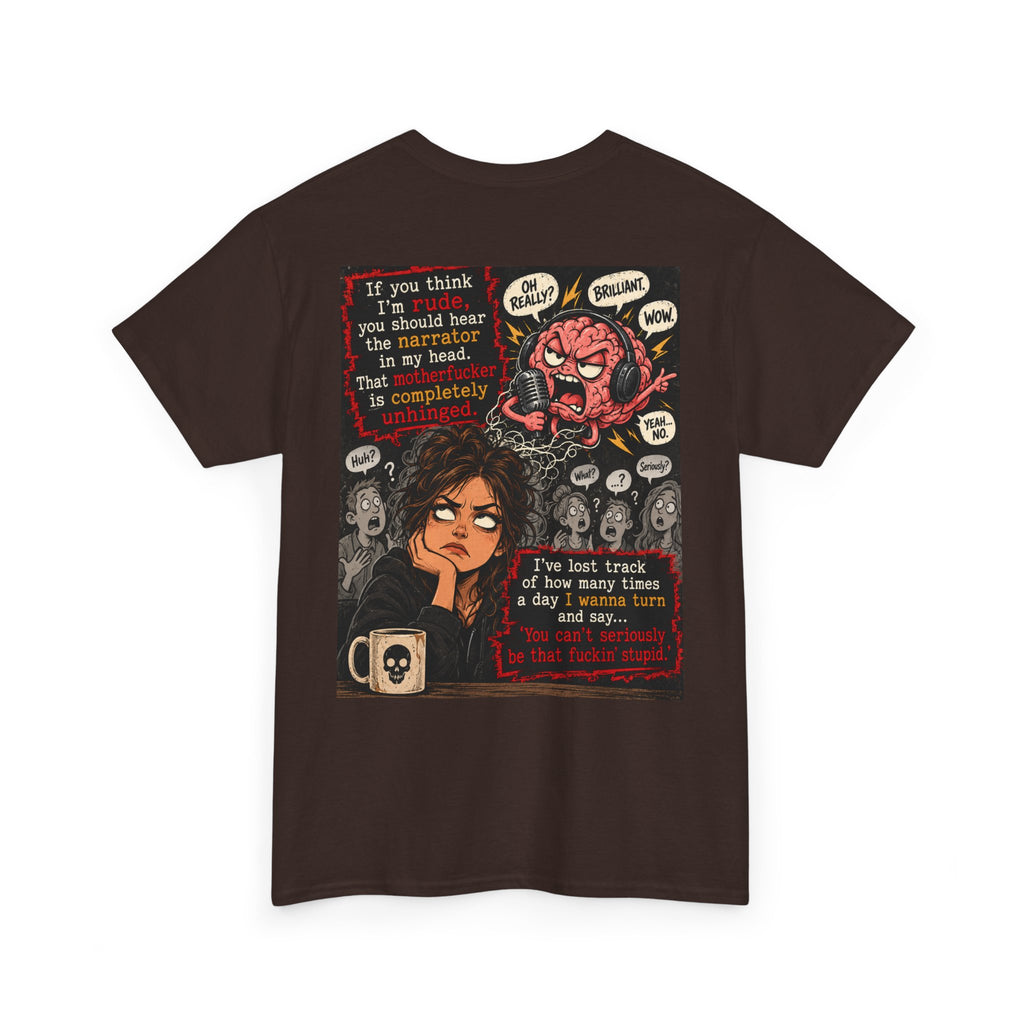 Anxious Brain Comic T‑Shirt — 'If you think I'm rude...' Mental Health Graphic Tee