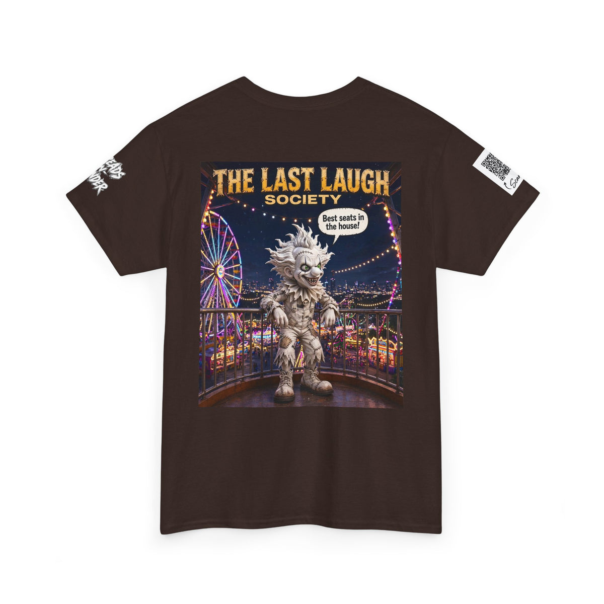 The Last Laugh Society Tee #109 — Carnival Clown Horror Graphic T-Shirt