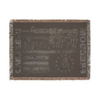 Freedom Over Fear Woven Blanket — "We The People" 2A Flag Throw