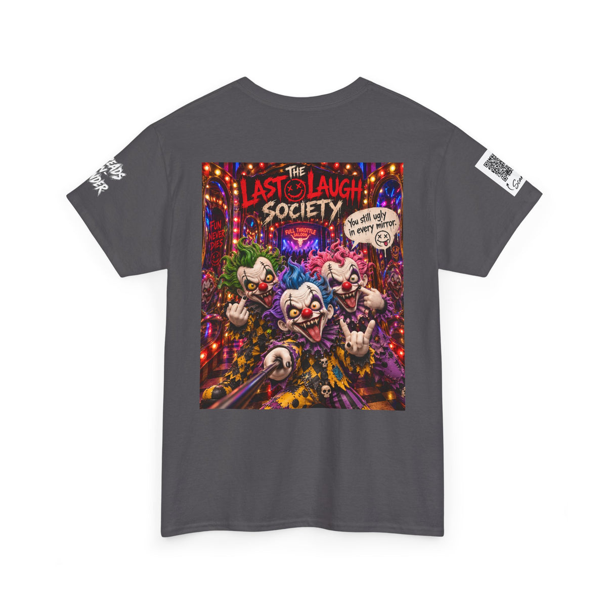 The Last Laugh Society Tee #147 — Carnival Clown Horror Graphic T-Shirt
