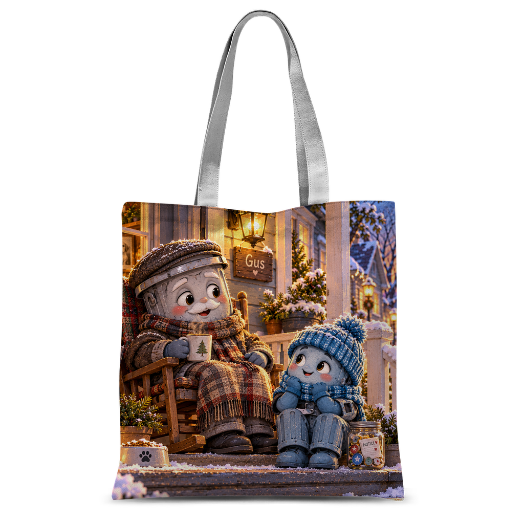 Trash Can Row Classic Sublimation Tote Bag