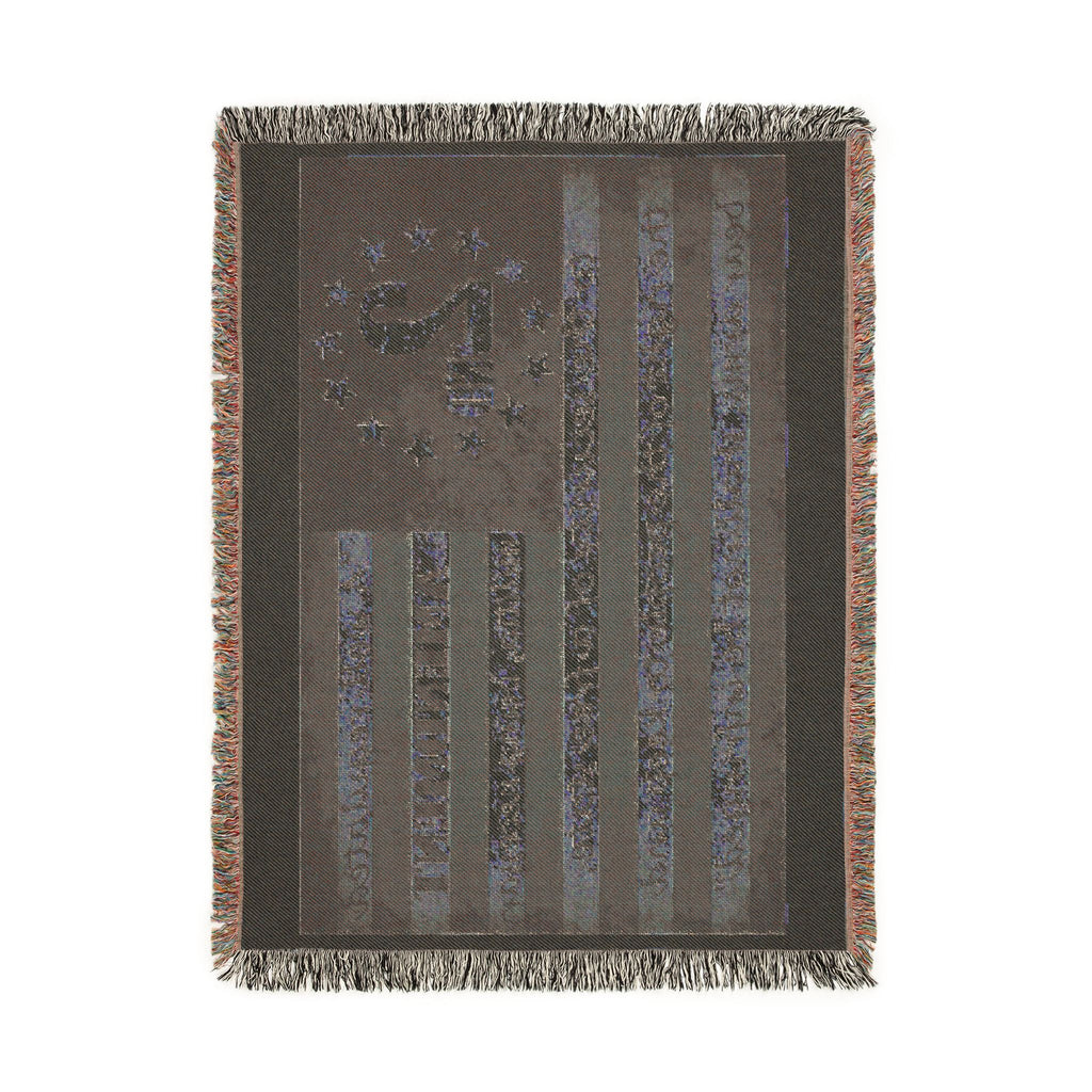2nd Amendment American Flag Woven Blanket — Patriotic Gun Rights Throw