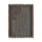 2nd Amendment American Flag Woven Blanket — Patriotic Gun Rights Throw