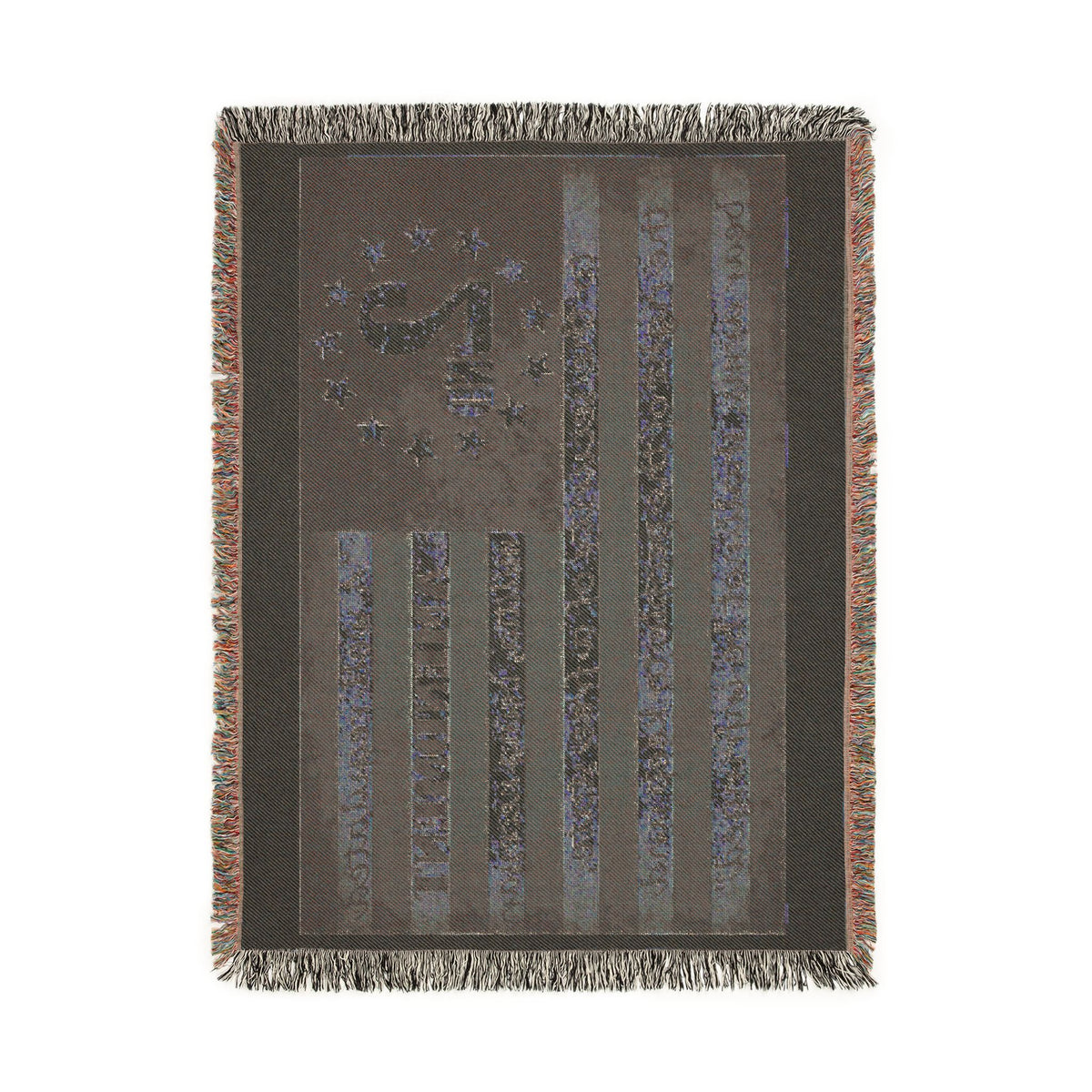 2nd Amendment American Flag Woven Blanket — Patriotic Gun Rights Throw