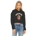TRASH CAN MAN Ladies Cropped Raw Edge Hoodie