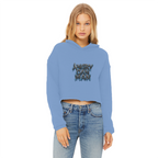ANGRY CAN MAN 2.0 Ladies Cropped Raw Edge Hoodie