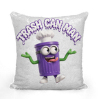 TRASH CAN MAN Sequin Cushion Cover