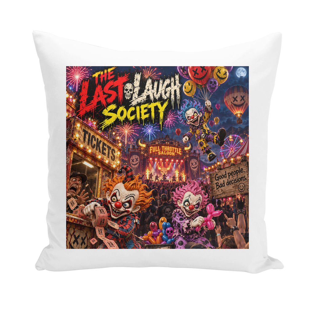 The Last Laugh Society Throw Pillows