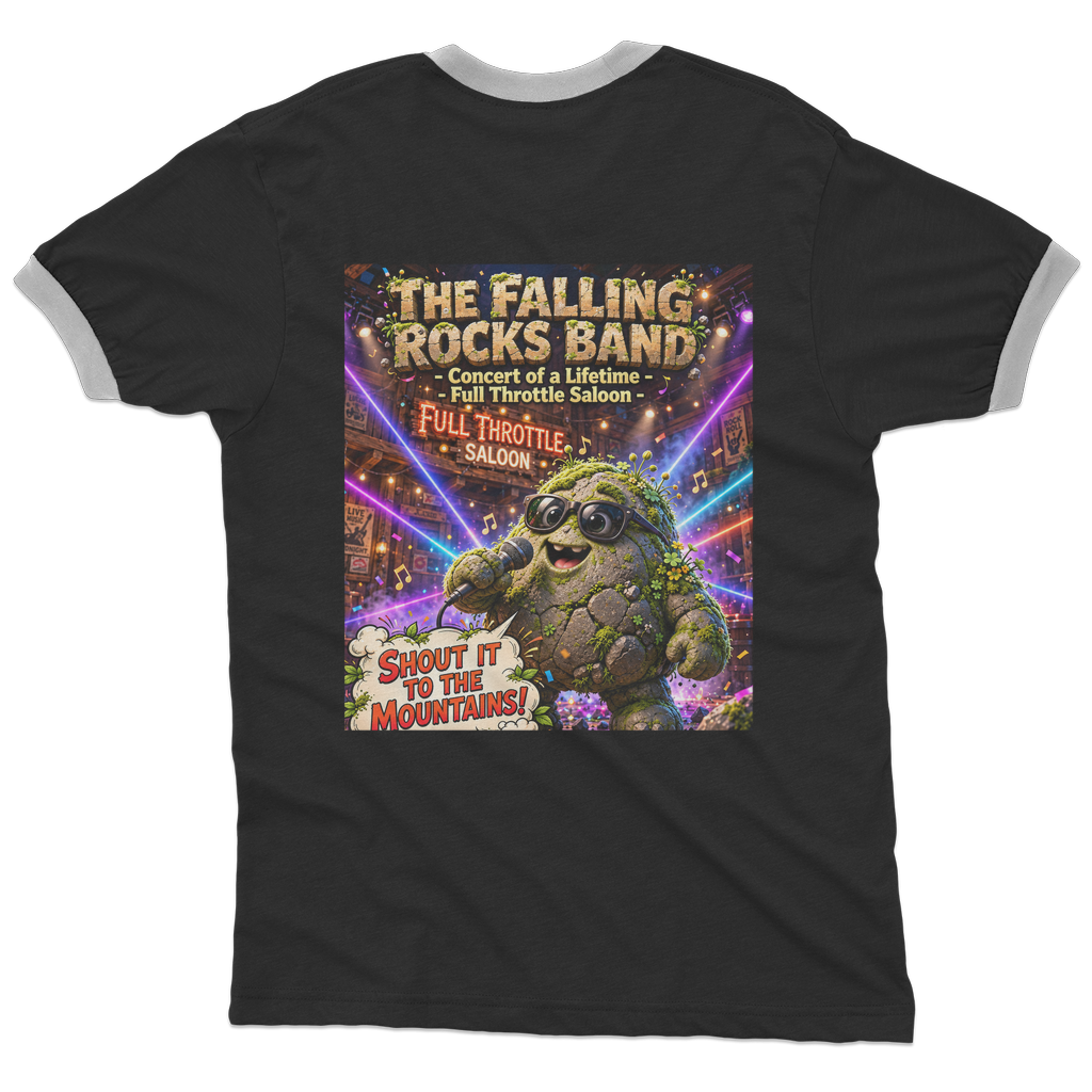 Falling Rocks COllection Adult Ringer T-Shirt
