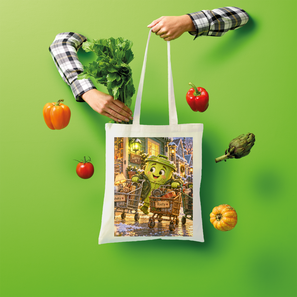 Trash Can Row Shopper Tote Bag