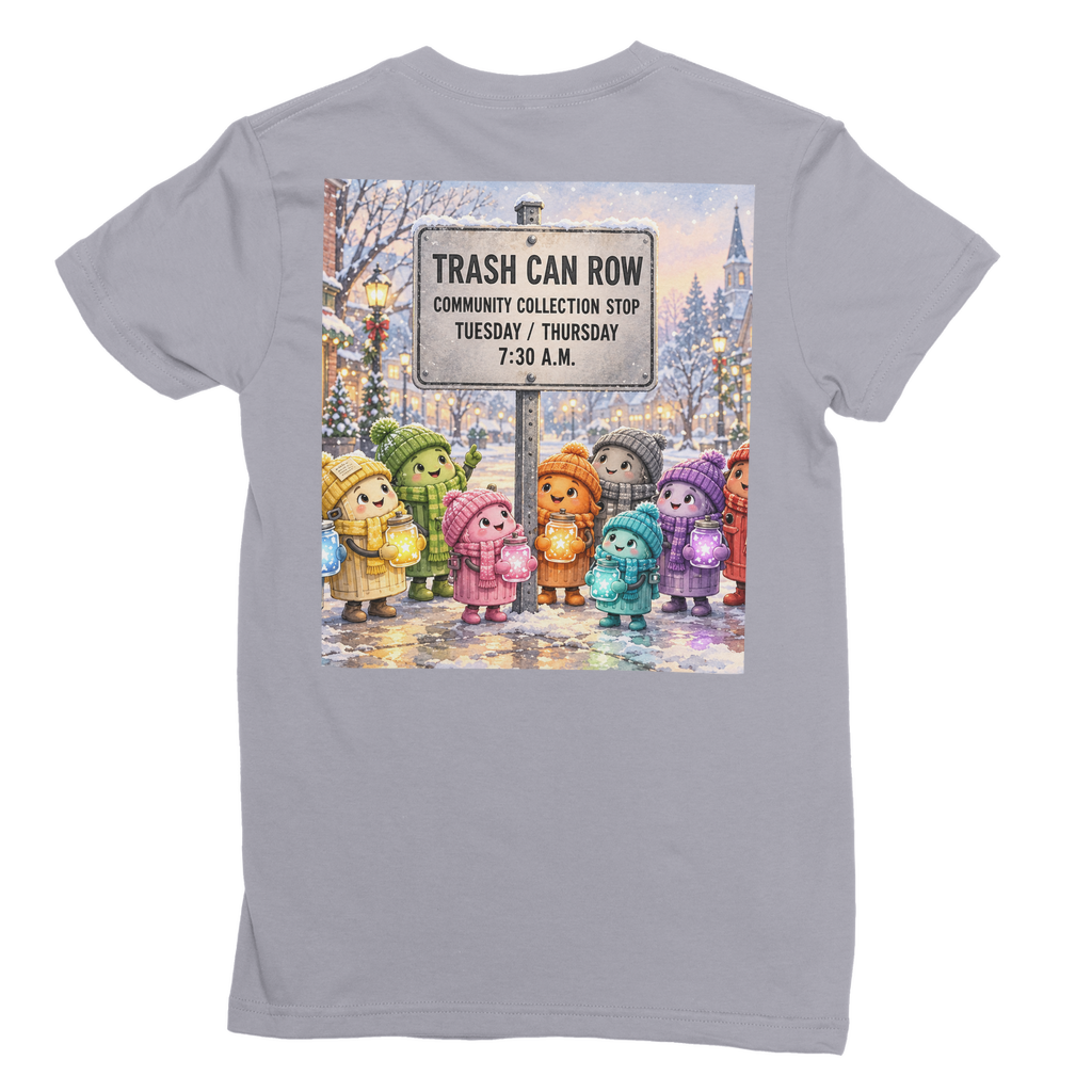 Trash Can Row Premium Jersey Women's T-Shirt