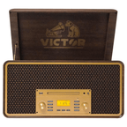 Victor Monument 8-in-1 Wood Music Center Espresso - Refurbished