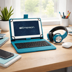 Emerson 9” Quad Core Tablet with Android 14 Turquoise - Refurbished