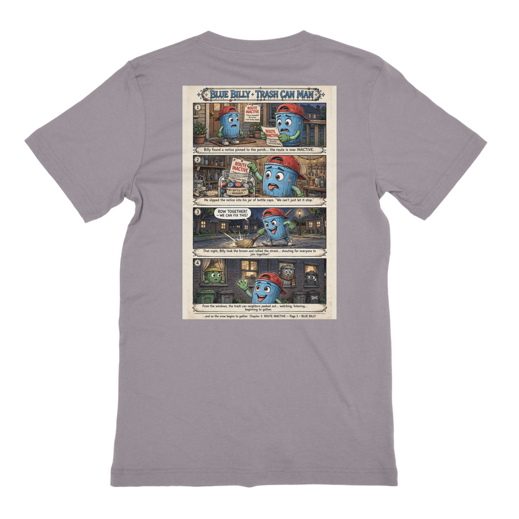 Trash Can Row – Premium Jersey Adult T-Shirt