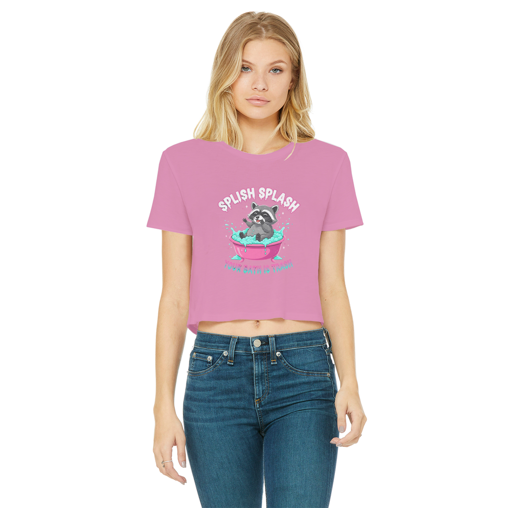 AOC Classic Women's Cropped Raw Edge T-Shirt