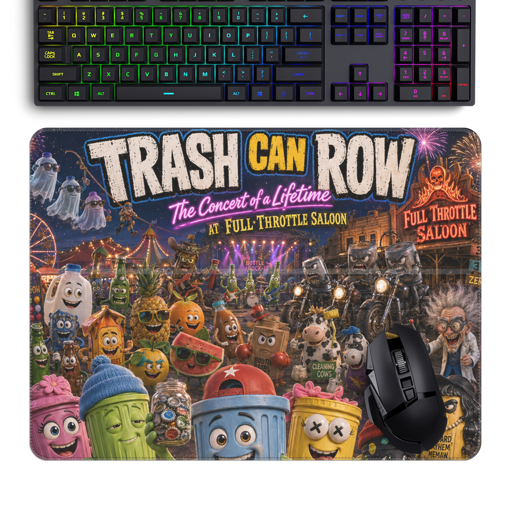 Trash Can Row CONCERT FOR A LIFETIME Large Gaming Pad