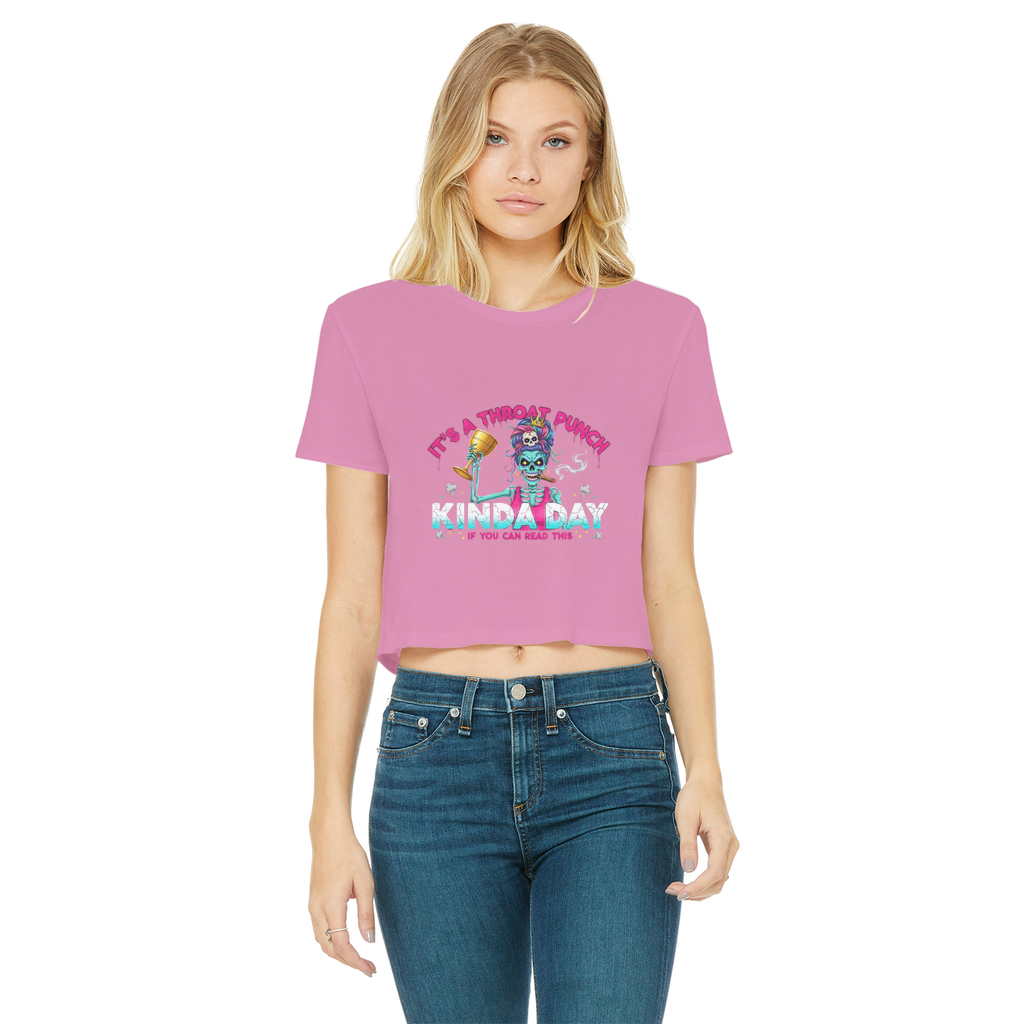 AOP Classic Women's Cropped Raw Edge T-Shirt