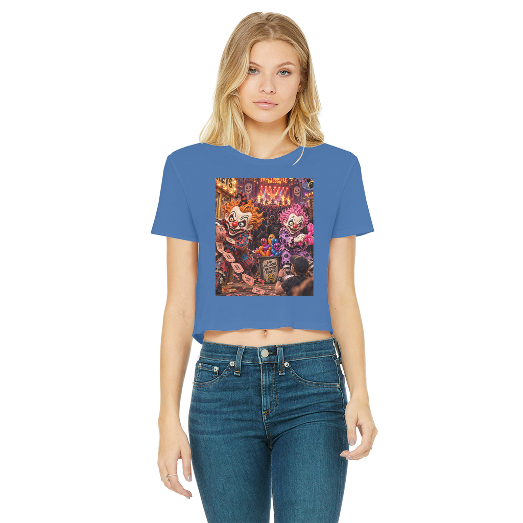 The Last Laugh Society Classic Women's Cropped Raw Edge T-Shirt