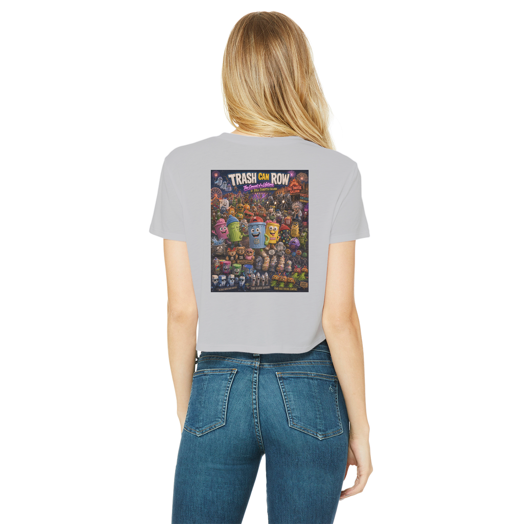 Trash Can Row: Concert for a Lifetime – Classic Women's Cropped Raw Edge T-Shirt