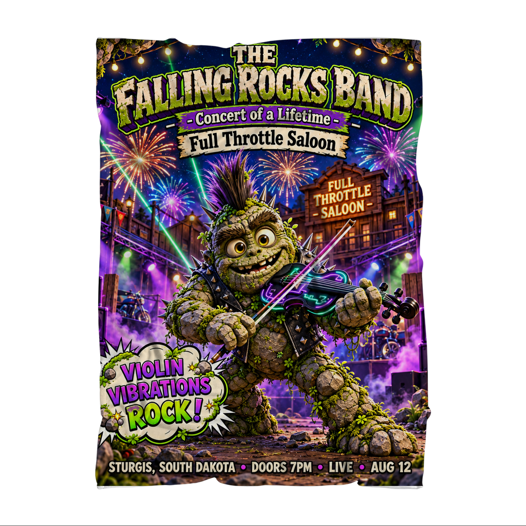 Falling Rocks COllection Sublimation Throw Blanket