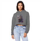 angry can man Cropped Raw Edge Boyfriend Hoodie