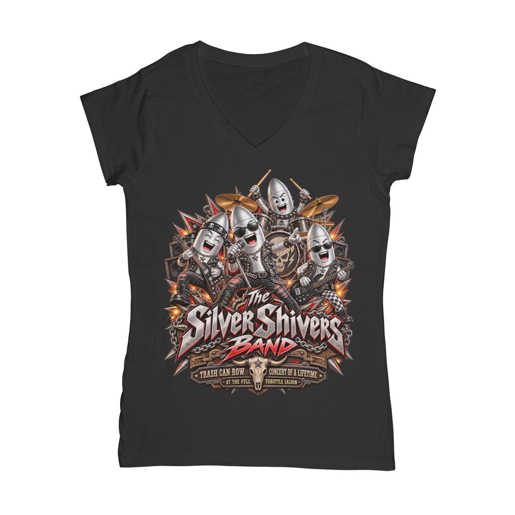 The Silver Shivers Band Classic Women's V-Neck T-Shirt