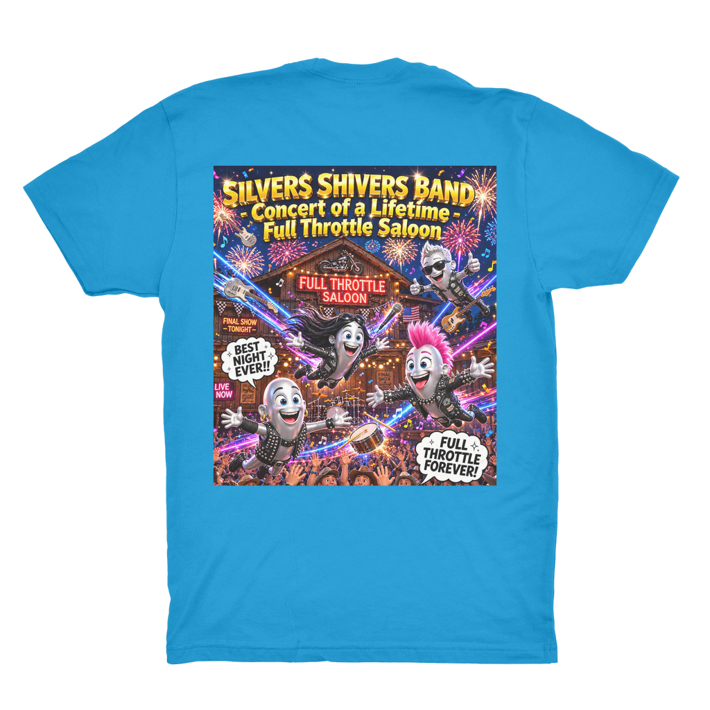 The Silver Shivers Band Organic Adult T-Shirt