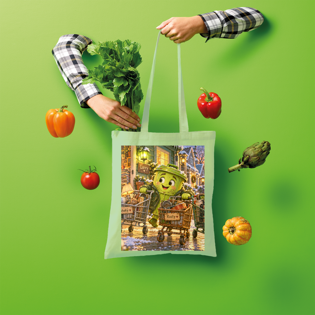 Trash Can Row Shopper Tote Bag