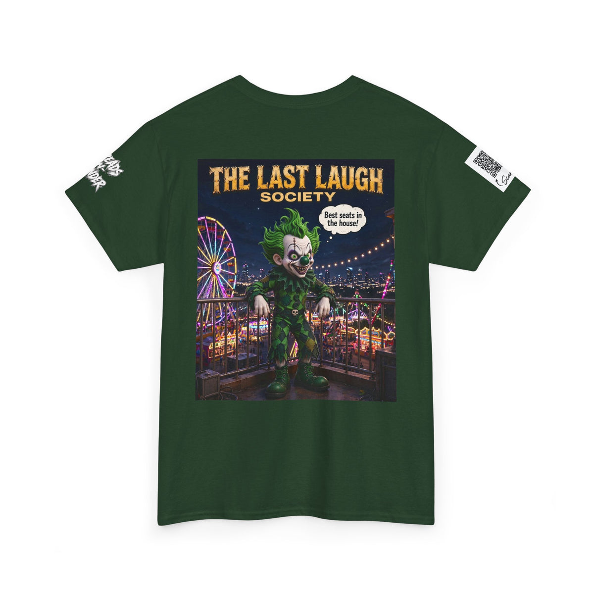 The Last Laugh Society Tee #154 — Carnival Clown Horror Graphic T-Shirt