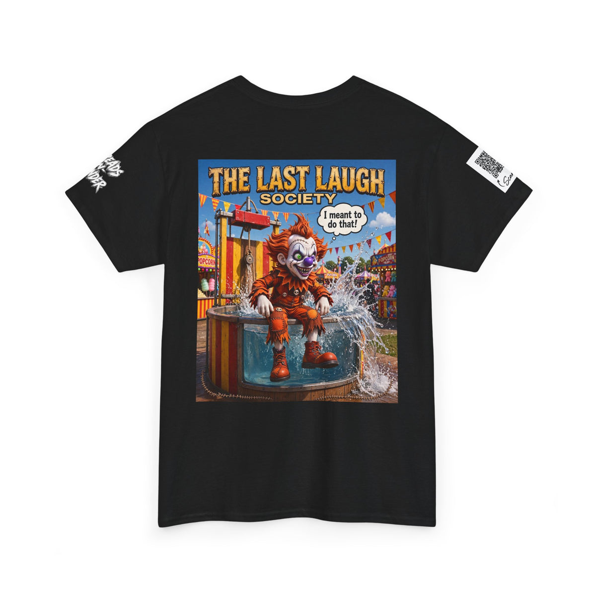 The Last Laugh Society Tee #166 — Carnival Clown Horror Graphic T-Shirt