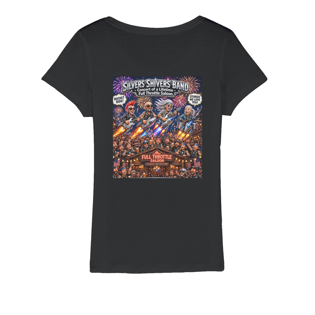 The Silver Shivers Band Organic Jersey Womens T-Shirt