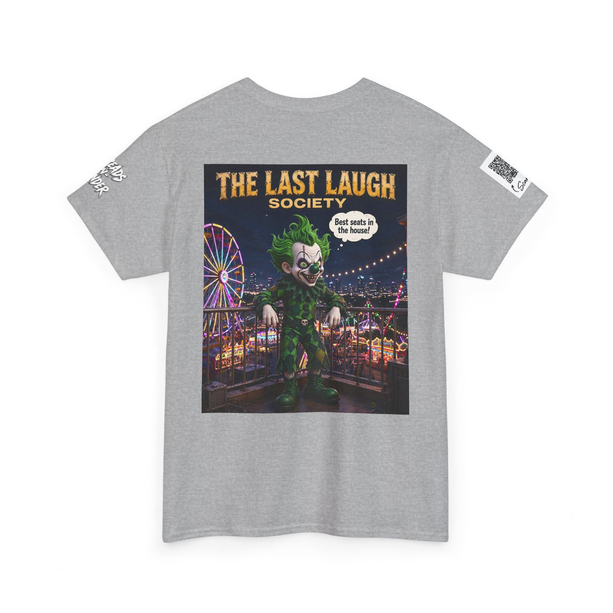 The Last Laugh Society Tee #154 — Carnival Clown Horror Graphic T-Shirt