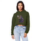 angry can man Cropped Raw Edge Boyfriend Hoodie
