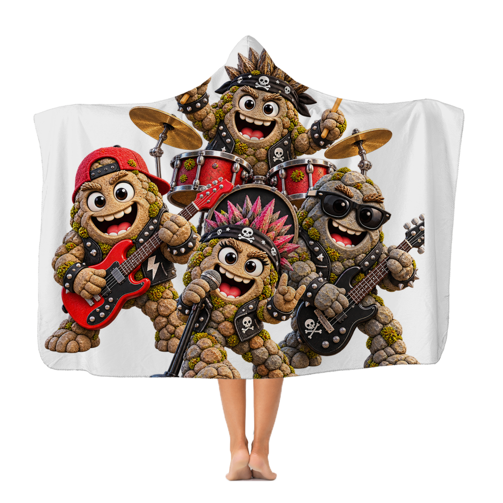 Falling Rocks COllection Premium Adult Hooded Blanket