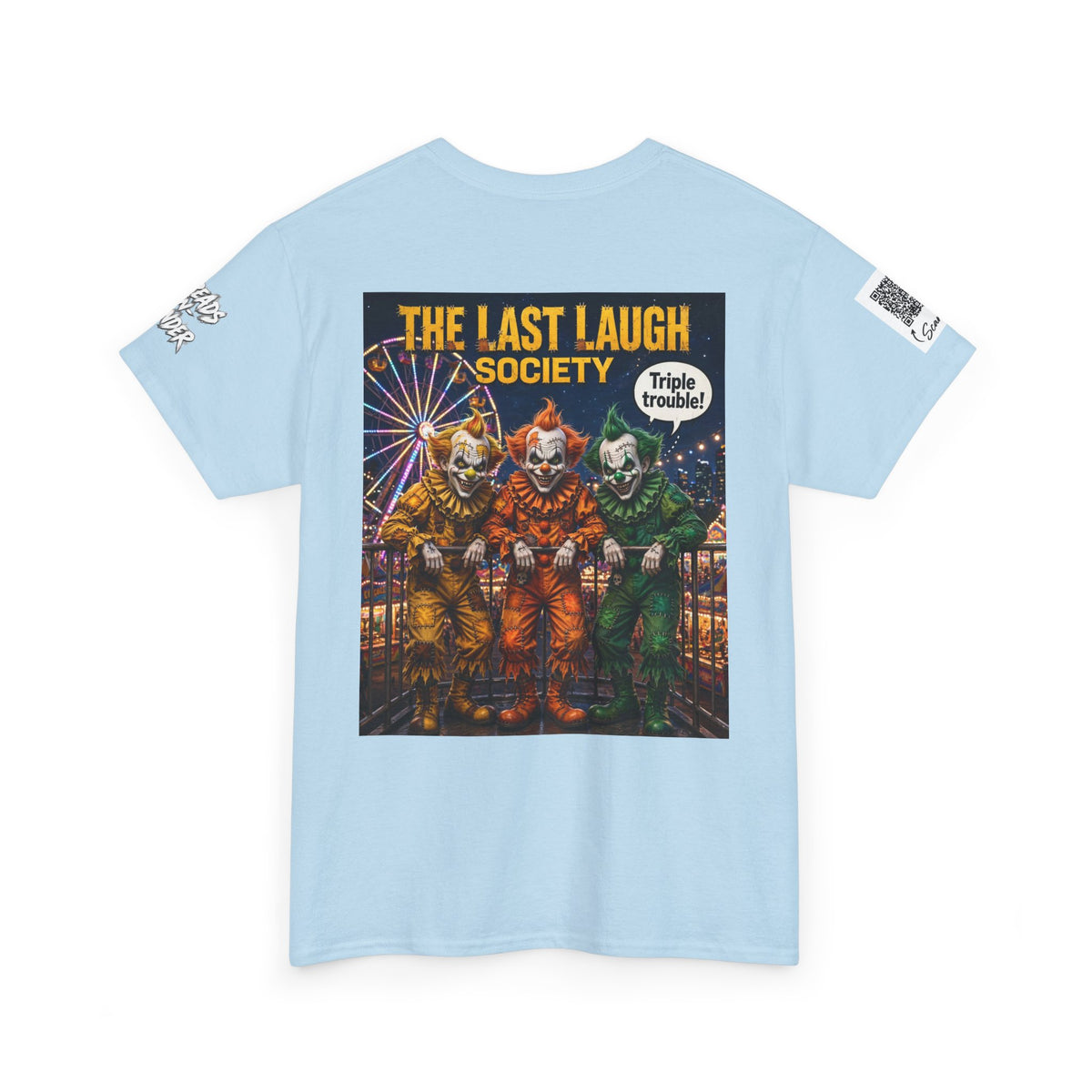 The Last Laugh Society Tee #160 — Carnival Clown Horror Graphic T-Shirt