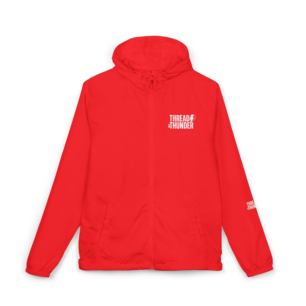 Windbreaker Jacket — '2nd Amendment: Unvaccinated Conservative' Patriotic Rifle Design