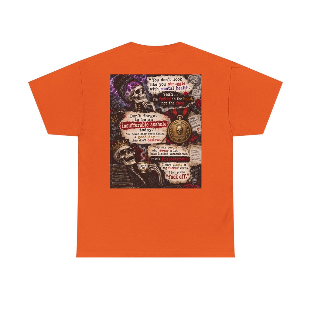 Mental Health Awareness T-Shirt — Gothic Skull Collage with Encouraging Quotes