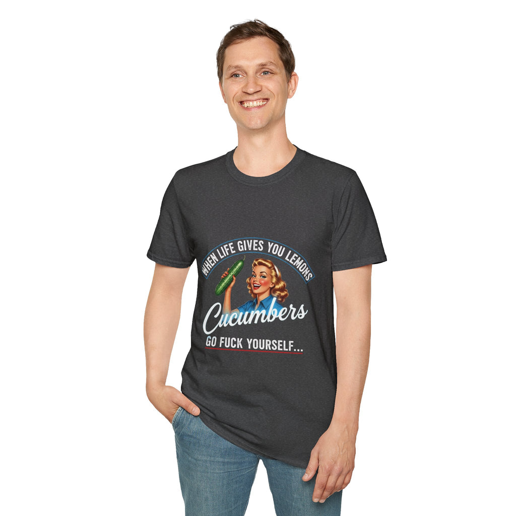 T-Shirt — "When Life Gives You Lemons... Cucumbers" Vintage Retro Graphic Tee