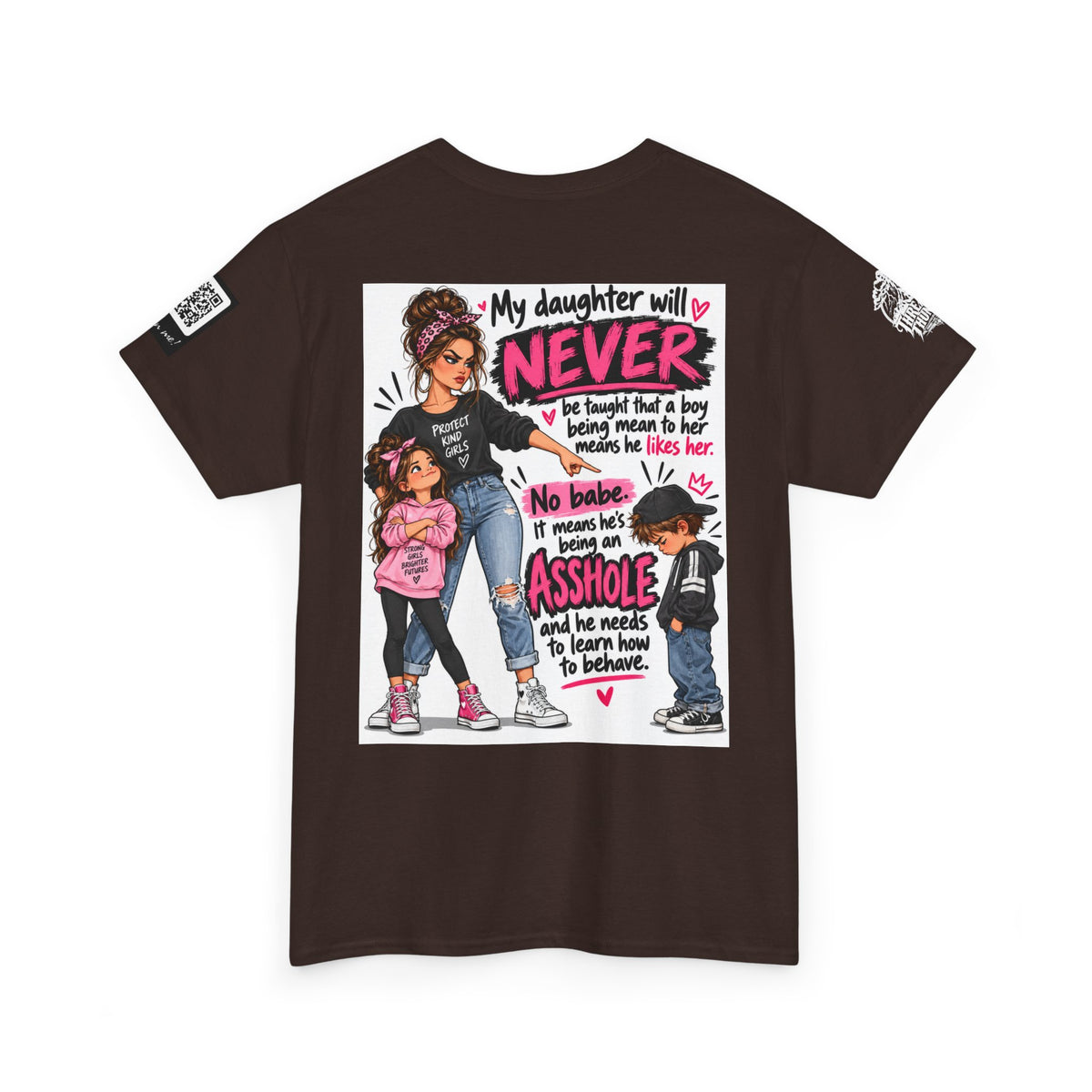 Mean Boys Are Assholes — Protective Mom Back Graphic Tee