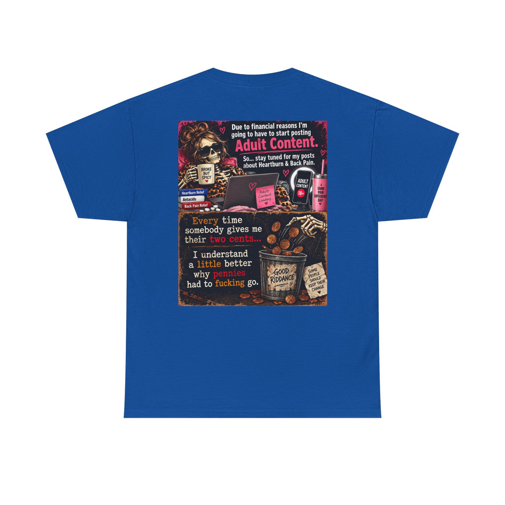 Funny 'Adult Content' Graphic Tee — Sarcastic Coffee & Cocktail Humor T-Shirt