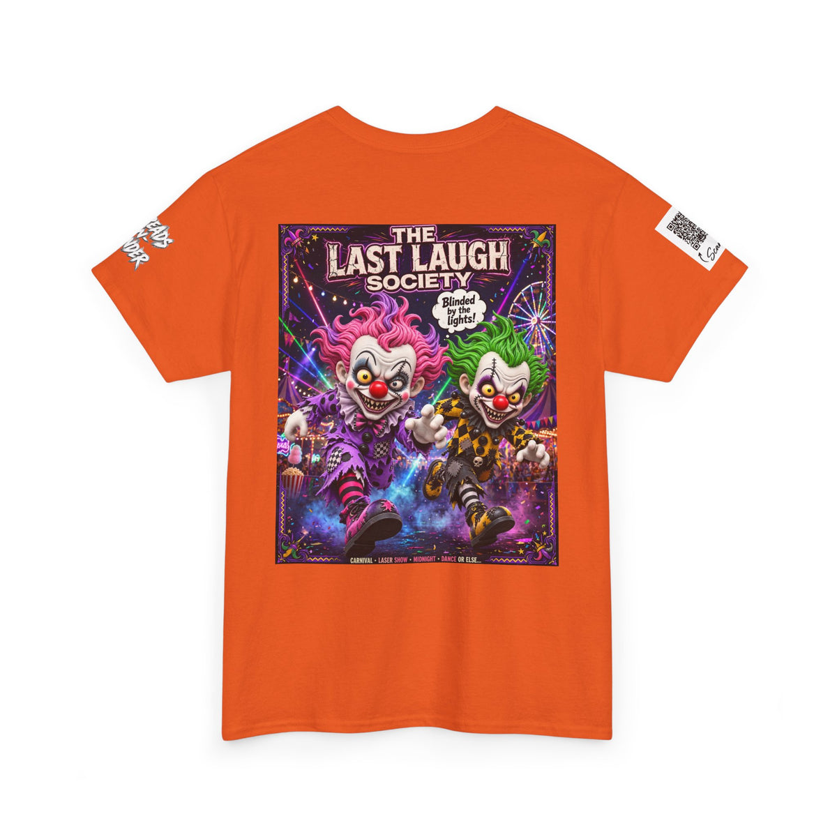 The Last Laugh Society Tee #138 — Carnival Clown Horror Graphic T-Shirt