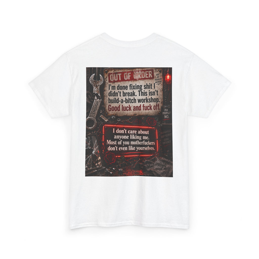 Mechanic Workshop T-Shirt — 'Out of Order' Funny Garage Repair Tee