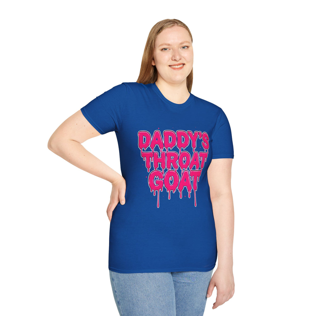 Graphic Tee — "Daddy's Throat" Drip Lettering Shirt