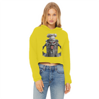 ANGRY CAN MAN 3.0 Ladies Cropped Raw Edge Hoodie