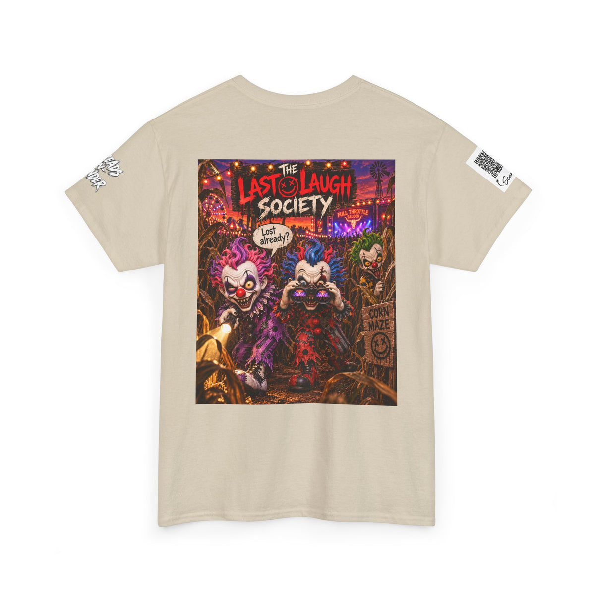 The Last Laugh Society Tee #149 — Carnival Clown Horror Graphic T-Shirt