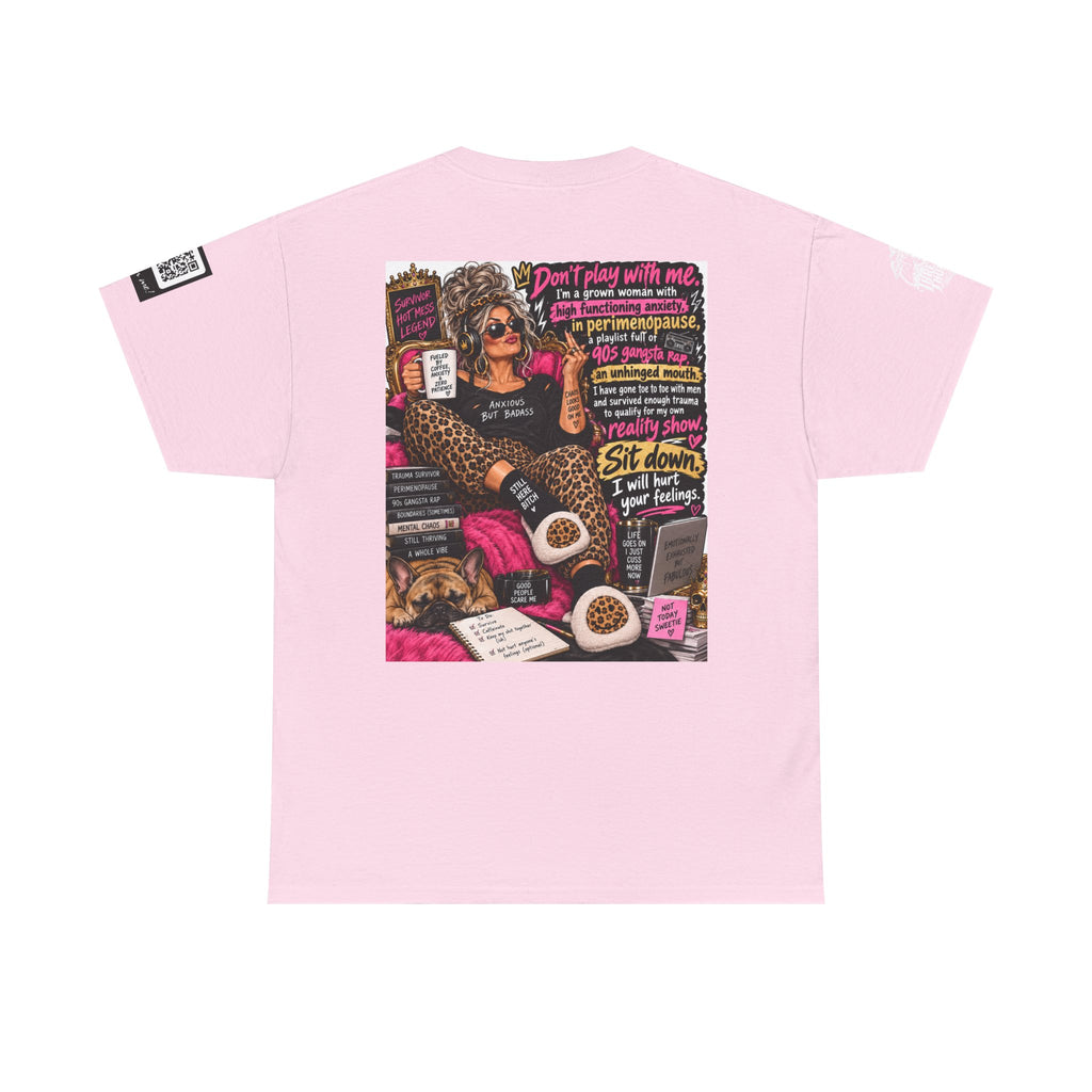 Grown Woman in Premenopause — 90s Gangsta Rap Back Graphic Tee