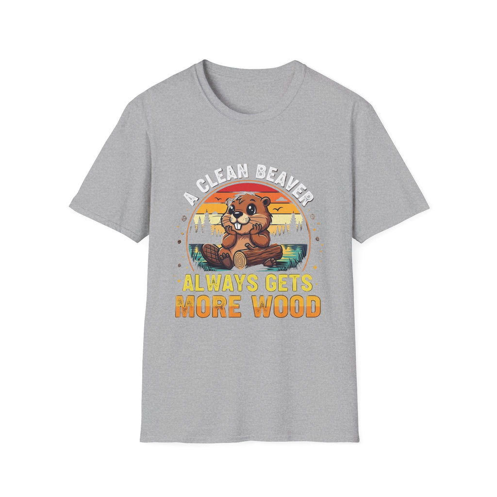 A Clean Beaver T-Shirt — "A Clean Beaver Always Gets More Wood" Retro Graphic Tee