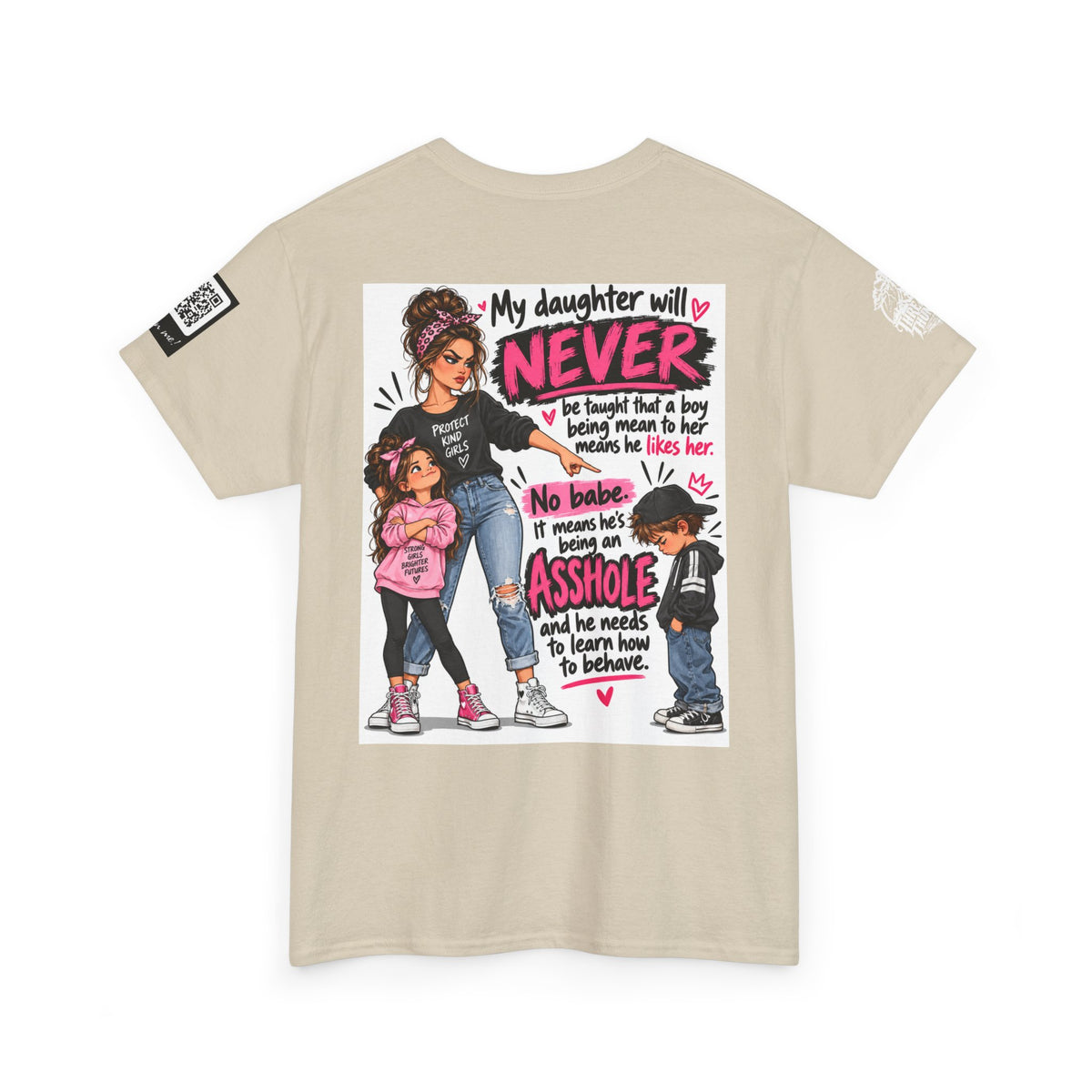 Mean Boys Are Assholes — Protective Mom Back Graphic Tee