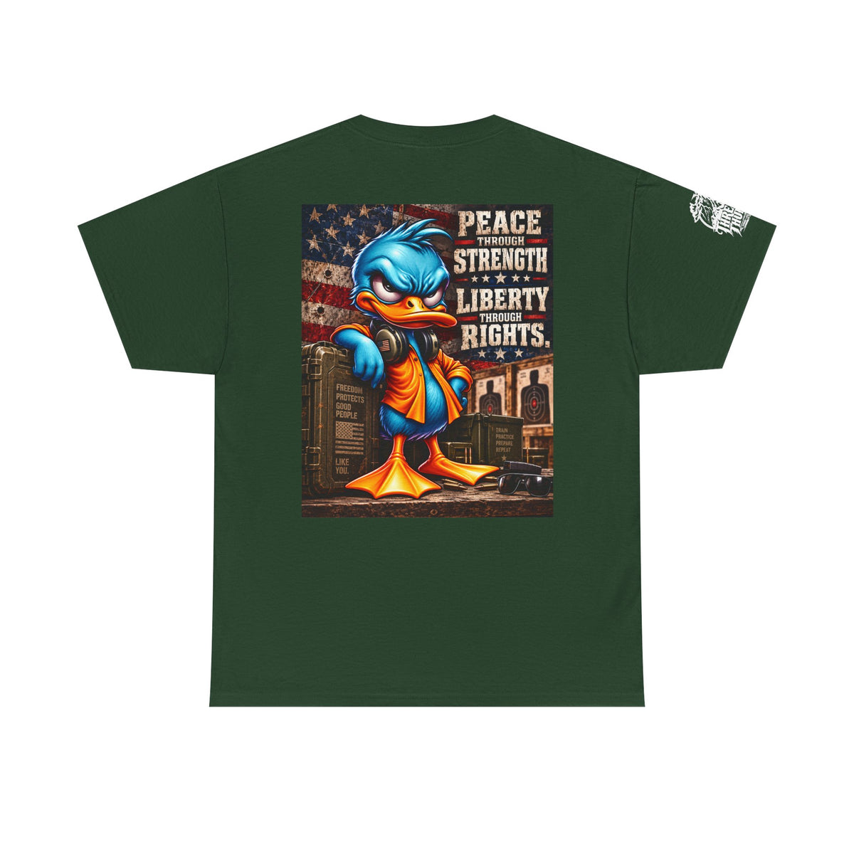 Peace Through Strength, Liberty Through Rights Back Graphic Tee